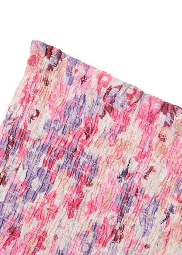 Cecilia - Strapless Floral Dress