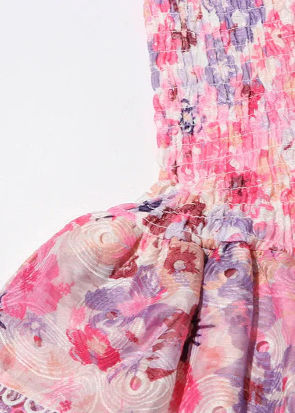 Cecilia - Strapless Floral Dress